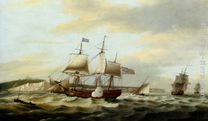 Thomas Luny A Merchant Ship Signaling for a Pilot of the Cliffs of Dover